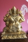 Preview: Edle Ganesha Figur mit antikem Goldfinish 30cm