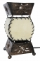 Preview: Originelle Tischleuchte "Leder & Metall" natur 20cm