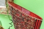 Preview: Originelle Bodenlampe aus Bambus und rotem Textil 150cm