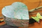 Preview: Dose Schmuckdose Herz Perlmutt mit Samt 11cm