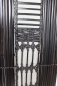 Preview: Edle Bodenlampe Rattan, Bambus und Textil dunkelbraun 150cm