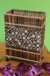 Preview: Originelle Tisch-Lampe Bambus und Textil 30cm