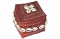 Preview: Bastbox "Tropic" 12cm x 12cm rot
