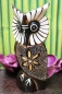 Preview: Holzfigur Eule bemalt 18 cm