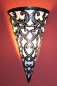 Preview: Effektvolle Wandlampe aus Metall und Textil 40 cm