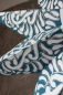Preview: Edler Leuchtstern weiss blau bestickt 60 cm