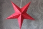 Preview: Hübscher Leuchtstern rot orange bestickt 60cm