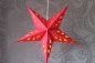Preview: Hübscher Leuchtstern rot orange bestickt 60cm