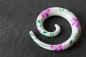 Preview: Expander Spirale Holz 4mm - 6mm Blütenmotiv
