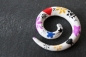 Preview: Expander Spirale Holz 4mm - 6mm Blütenmotiv