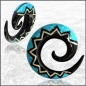 Preview: Expander Spirale aus Horn 4mm - 8mm Muster blau