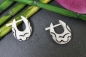 Preview: Knochen Ohrringe Kreolen oval Ethno 20mm