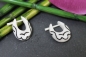 Preview: Knochen Ohrringe Kreolen oval Ethno 20mm