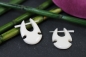 Preview: Knochen Ohrringe Kreolen Ethno 20mm
