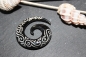 Preview: Expander Spirale mit Inlay-Motiv aus Horn 8mm