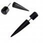 Preview: Fake Piercing Fake Expander Eisen-Holz Iron wood mit Edelstahl Steckverschluss
