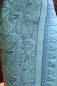 Preview: Farbenfroher Sarong blau mit Blütenmotiv 160 x 120 cm