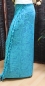 Preview: Farbenfroher Sarong blau mit Blütenmotiv 160 x 120 cm