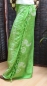 Preview: Farbenfroher Sarong grün mit Muschelmotiv 160 x 120 cm
