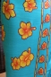 Preview: Farbenfroher Sarong blau, gelb, rosa, pink mit Blütenmotiv 160 x 120 cm