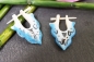 Preview: Ohrringe mit Motiv Ethno blau aus Büffelknochen Paar 30mm