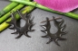 Preview: Horn-Ohrringe mit Stacheloptik 30mm