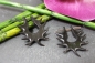 Preview: Horn-Ohrringe mit Stacheloptik 30mm