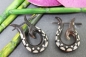 Preview: Horn-Ohrringe mit Punkt-Motiv Ethno 35mm