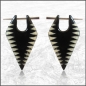 Preview: Horn-Ohrringe mit Zick-Zack-Motiv Ethno 35mm