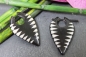 Preview: Horn-Ohrringe mit Zick-Zack-Motiv Ethno 35mm