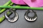 Preview: Horn-Ohrringe mit Flammen-Motiv Ethno 25mm