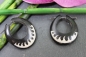 Preview: Horn-Ohrringe mit Flammen-Motiv Ethno 25mm