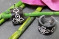 Preview: Horn-Ohrringe mit Motiv Ethno 20mm