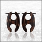 Preview: Holz-Creolen aus Palmen-Holz 25mm