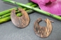 Preview: Holz-Creolen aus Palmen-Holz 35mm