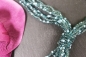 Preview: Statement-Kette mit Zierperlen, hellblau 37 cm