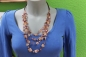 Preview: Muschelkette, natur, orange 35 cm