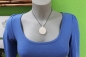 Preview: Knochenkette mit Ethnogravur an Lederband, 26-40cm