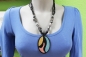 Preview: Kette in Sandoptik mit Zierperlen, 34cm