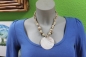 Preview: Muschelkette mit Perlmutt-Anhänger und Zierperlen, 30 cm