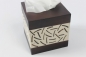 Preview: edle Tücherbox aus Holz und Kokosnuss 24cm