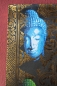 Preview: Edles Buddha Wandbild 2-teilig auf Leinwand je 100cmx20,5cm Gold-Brokatoptik