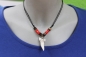 Preview: Haizahn-Kette mit Kokosnuss und Holzperlen, 27-40cm
