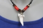 Preview: Haizahn-Kette mit Kokosnuss und Holzperlen, 27-40cm