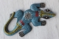 Preview: Wandfigur Gecko blau Dot-Paint L: 30cm