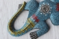 Preview: Wandfigur Gecko blau Dot-Paint L: 30cm