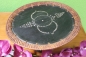 Preview: Exotische Dekoschale aus Holz mit Perlmutt und Rattan - 30 cm