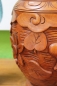 Preview: Exotische Mahagoni-Holzvase "Fisch" 25cm