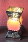 Preview: Dekorative Tischleuchte "Leder & Metall" rot 20cm