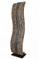 Preview: Elegante Boden-/Tisch-Lampe Bambus mit Textil natur 120cm